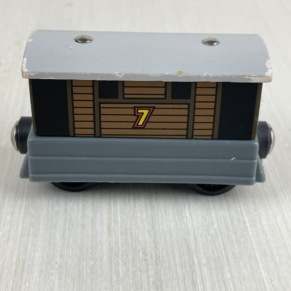 Thomas And Friends Toby The Team Engine #7 Wooden Railway Magnetic 1996